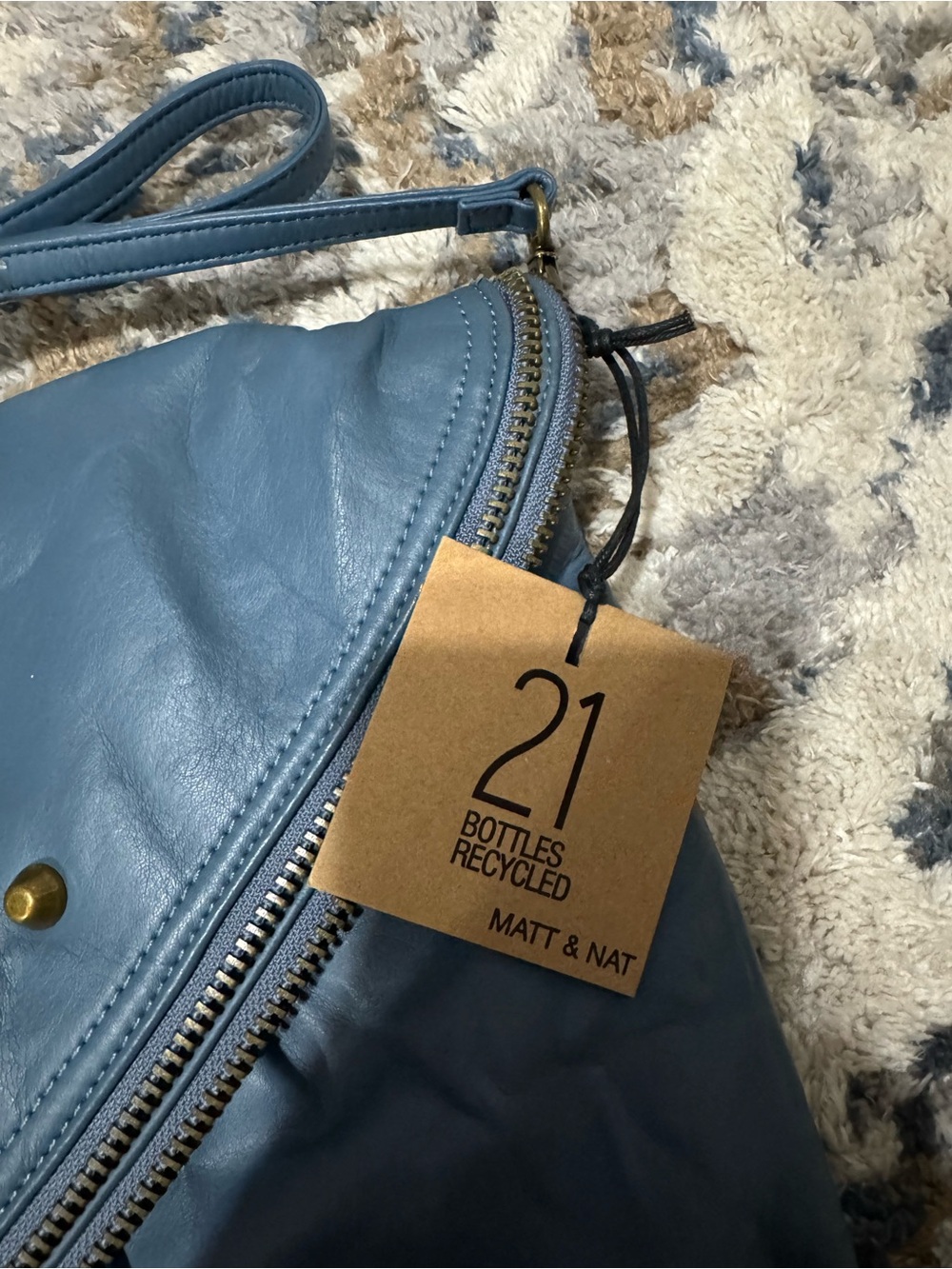 ✅🩷 $5 items for $25 Minimum. Matt & Nat Teal Blue Envelope Crossbody with Stud D - Picture 6 of 14